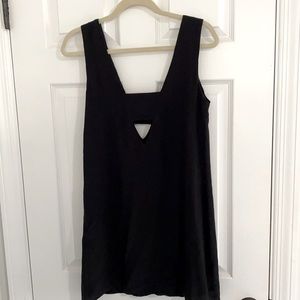 Lavender brown v neck dress with cutout